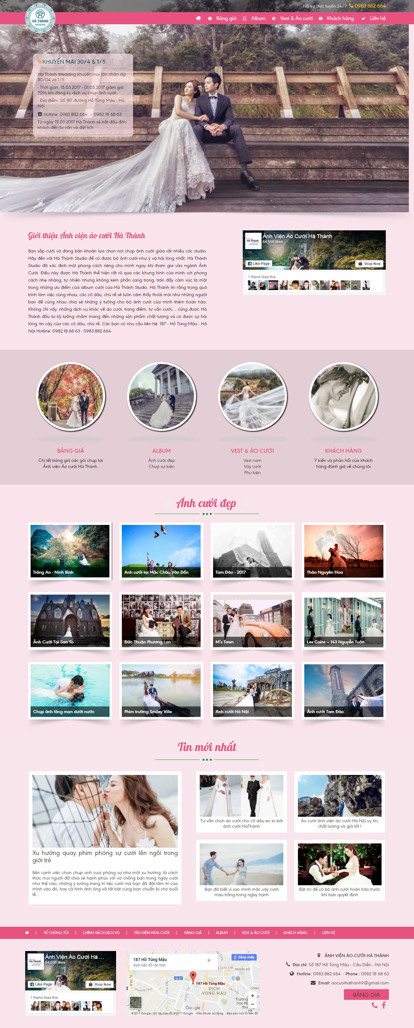 Thiết kế Web ảnh viện áo cưới chupanhcuoi.biz